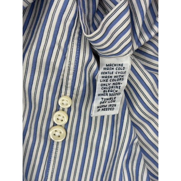 Ralph Lauren Shirt Mens Classic Fit White Blue Pony Striped Oxford XL - Picture 6 of 6